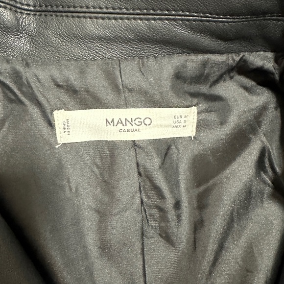 MANGO Leather Biker Jacket - Picture 2 of 2